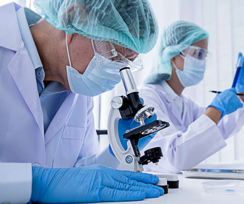 A photo of scientists in a lab